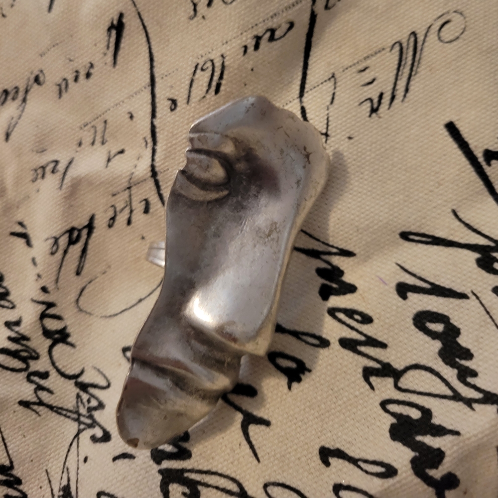 Unique Silver Abstract Statement Ring